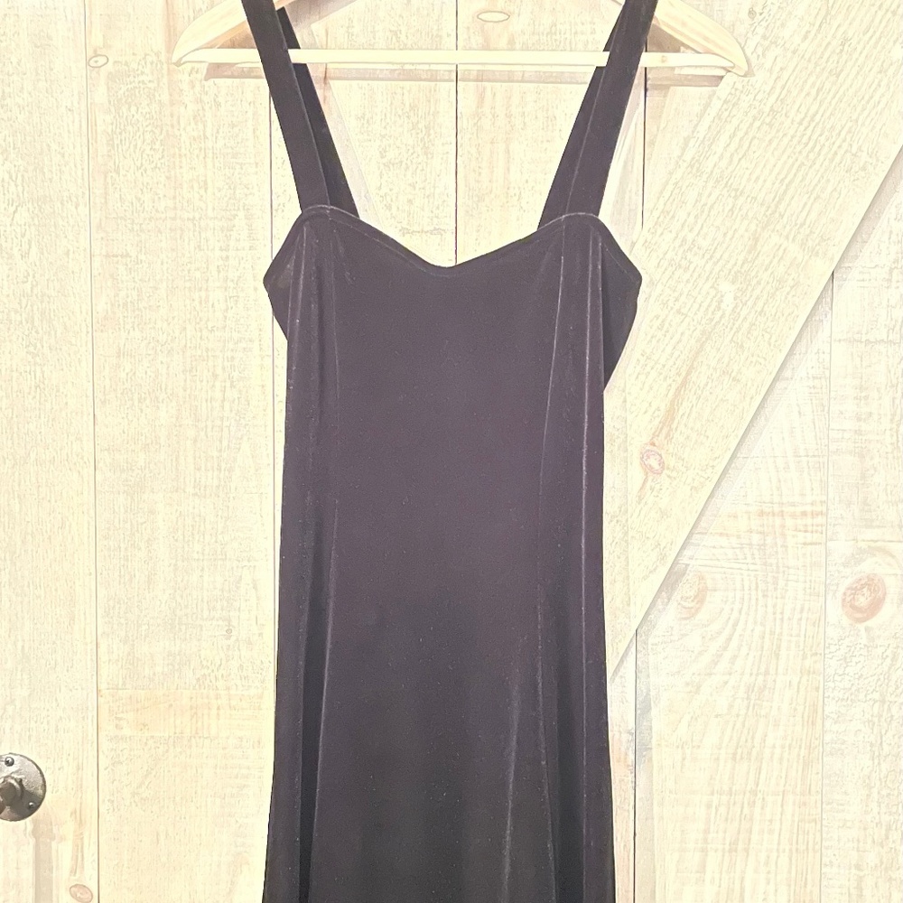 Black velvet party dress size XS with straps